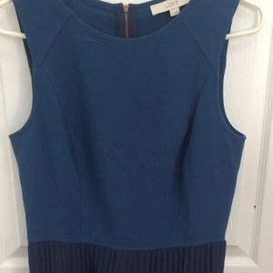 Ann Taylor pleated sleeveless dress